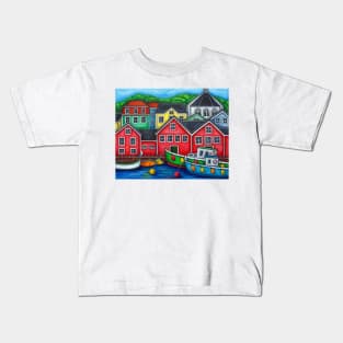 Colours of Lunenburg, Nova Scotia Kids T-Shirt